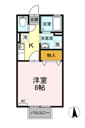セジュール錦見（203） 間取り図画像
