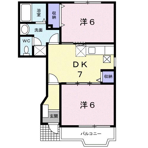 ソレアード・エムズⅠ番館（102） 間取り図画像