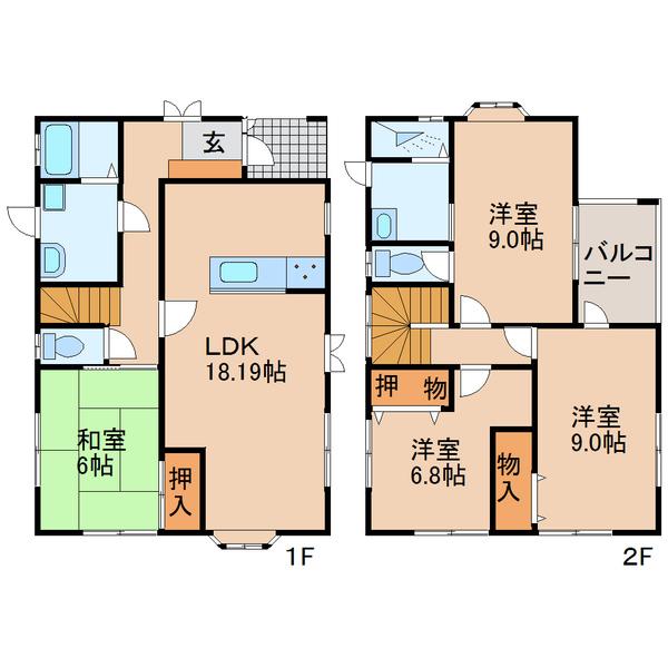 メーターモジュール設計で各部屋、廊下スペース広々としております。2階にはシャワールーム有り。