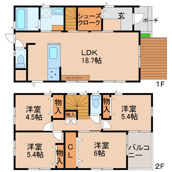 玄関を開けると広々としたホールがお出迎え。シューズクロークもあって、趣味のものや子供の遊具の収納便利