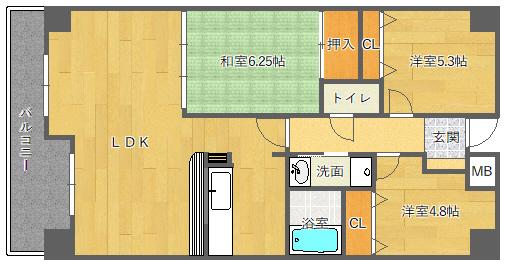 アビタシオン橋本Ⅱ 間取り図画像