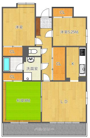 サンライズコート緑地公園 間取り図画像
