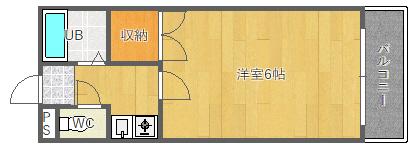チサトハイツⅠ（206） 間取り図画像