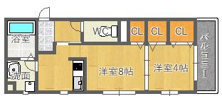 エルスール江坂 間取り図画像