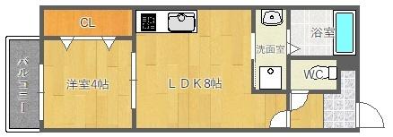 HARU千里山東 間取り図画像