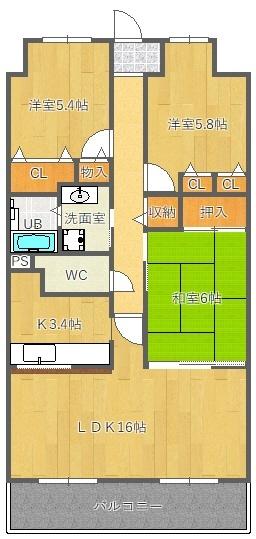 グレイスコート千里山 間取り図画像