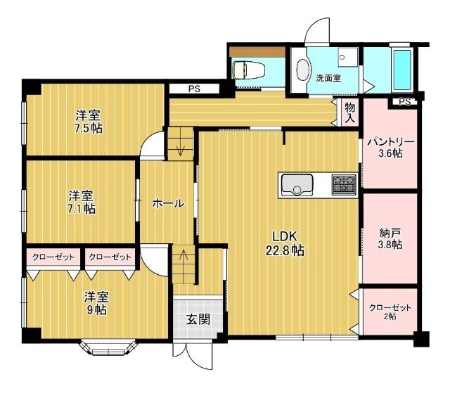 コンフォート山手（101） 間取り図画像