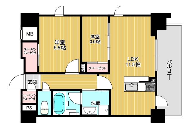 吹田市江坂町マンション 間取り図画像