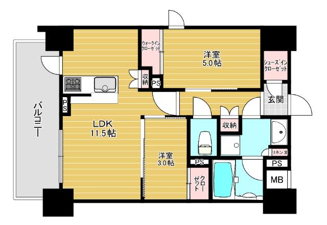 吹田市江坂町マンション 間取り図画像