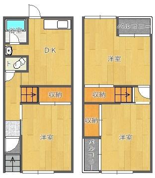 千里山竹園1丁目タウンハウス 間取り図画像