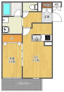 吹田市泉町アパート 間取り図画像