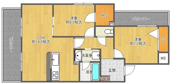 第8レジデンスオクノ藤が丘 間取り図画像