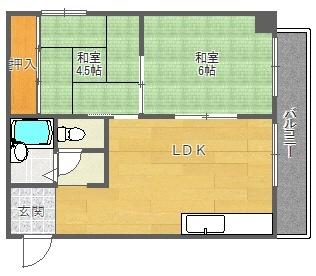 JPアパートメント吹田Ⅱ 間取り図画像