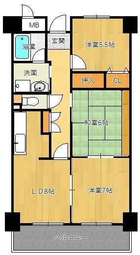 3→2LDKに変更