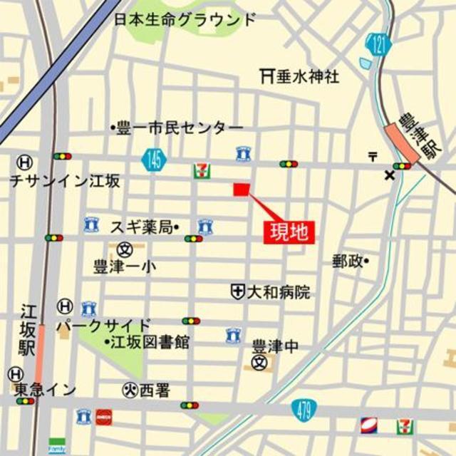 ルミネソレイユ江坂（506） 地形図・案内図