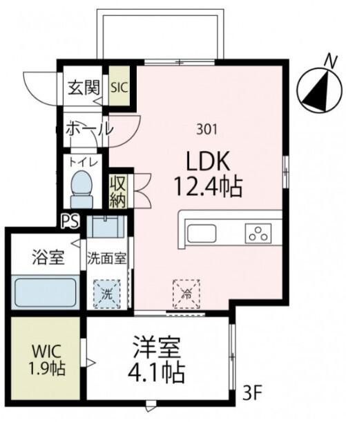 ストリーム鴨居（301） 間取り図画像