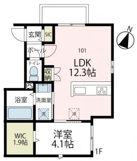 ストリーム鴨居（101） 間取り図画像
