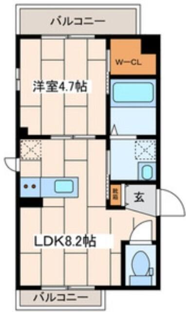 サンハイム横浜（201） 間取り図画像