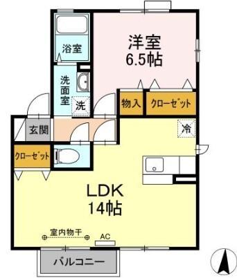ソレイユ新吉田東（201） 間取り図画像