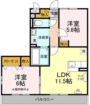 メゾン・アムール　弐番館（101） 間取り図画像