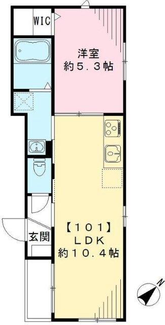 パストラーレ嶺町（101） 間取り図画像
