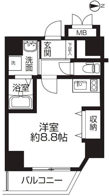 サニークレスト蒲田WEST（201） 間取り図画像