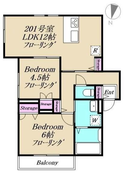 めぞん梅の里（301） 間取り図画像