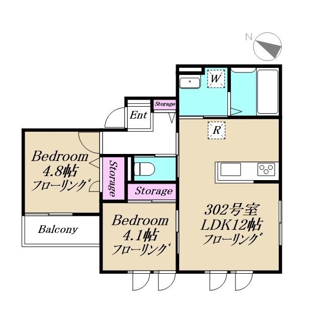 めぞん梅の里（302） 間取り図画像