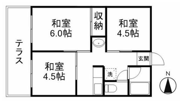 シティハイム田園（201） 間取り図画像