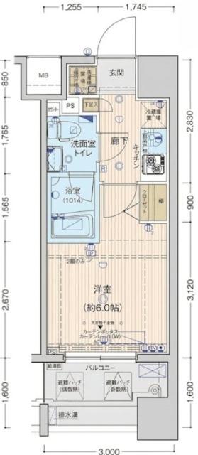 ザ・ヴァレッシア蒲田シティ（807） 間取り図画像