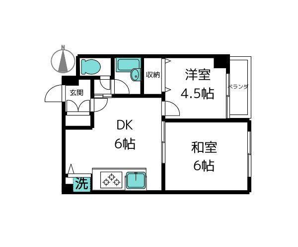 ガーデンホーム池上（202） 間取り図画像