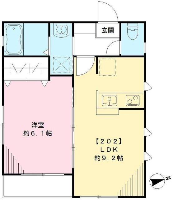 カーサルビア（202） 間取り図画像