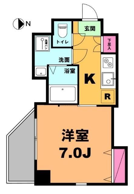 月村マンションNo.23（602） 間取り図画像