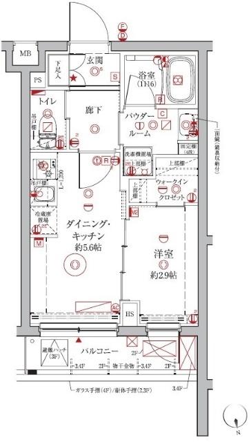 クレイシアIDZ中馬込（209） 間取り図画像