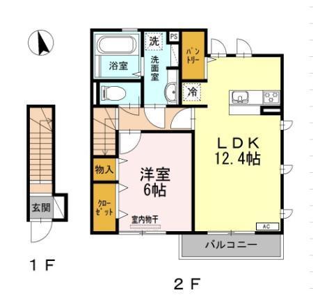 レジデンス　さくら（304(2F)） 間取り図画像