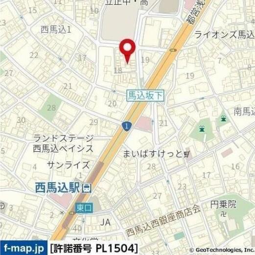 大田区西馬込マンション 地形図・案内図