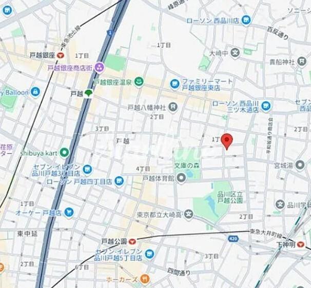 コモド戸越（101） 地形図・案内図
