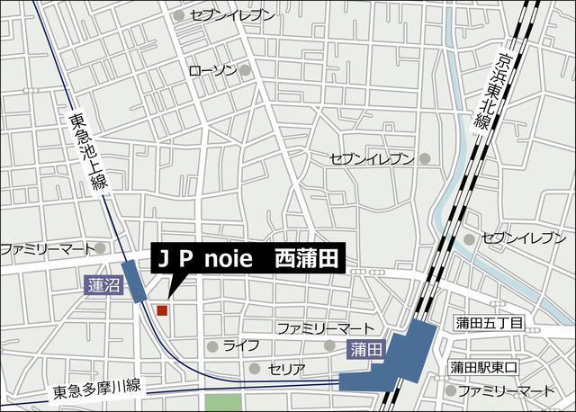 ＪＰ　ｎｏｉｅ　西蒲田（604） 地形図・案内図