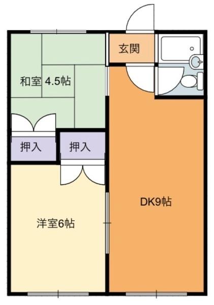 コーポエスアイ元中野 間取り図画像