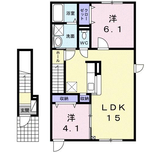 リシェル臨海船見（204） 間取り図画像