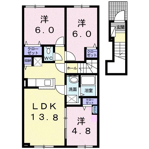 グランメゾン（203） 間取り図画像