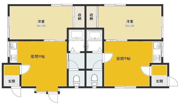 元町長屋 間取り図画像