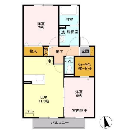 リヴェール（202） 間取り図画像
