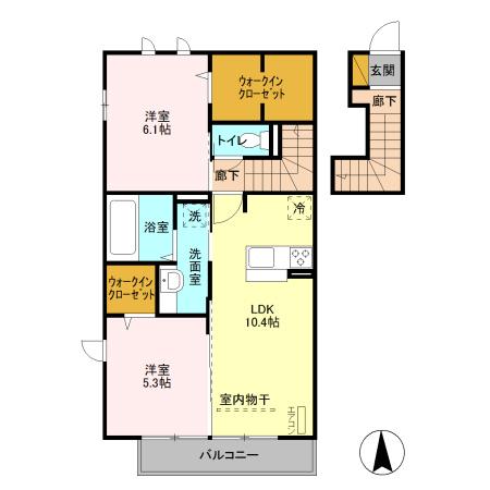 ルピナス　参番館（202） 間取り図画像