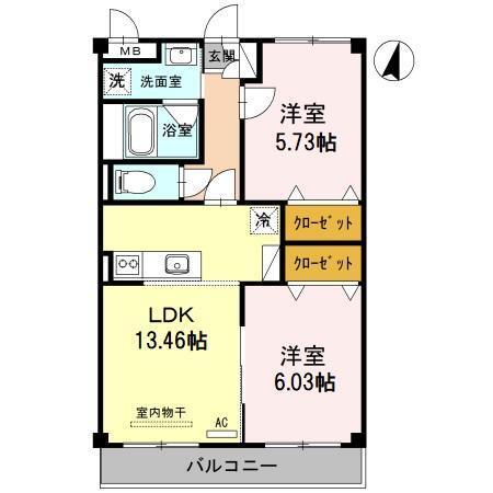 桜コート（206） 間取り図画像