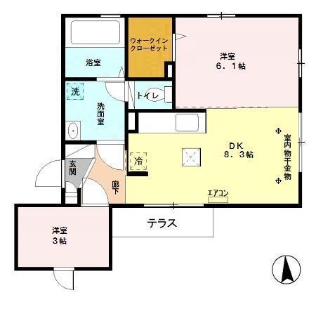 メゾンアデルタ（101） 間取り図画像