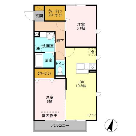 ルミエール武蔵浦和（201） 間取り図画像