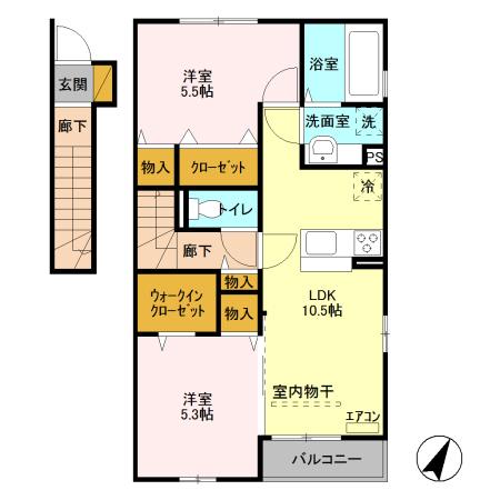 サニーフラット（201） 間取り図画像