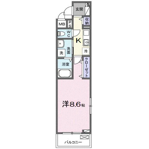サニー・ブライト　大門（301） 間取り図画像
