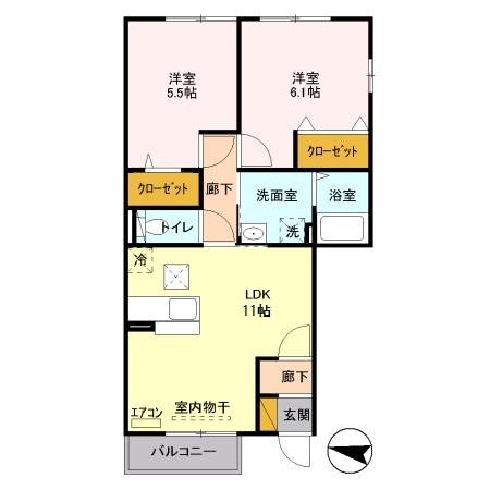 アメニティーハウス　Ⅱ（103） 間取り図画像